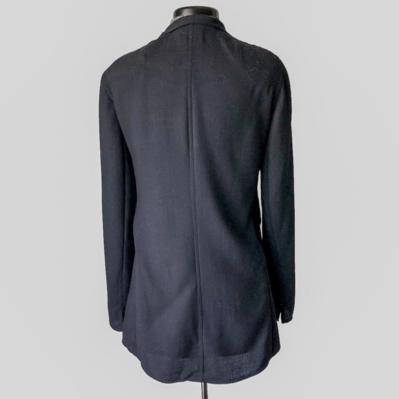 Akris + Bergdorf Goodman Wool Blazer Navy Blue Size 8 - Picture 4 of 6